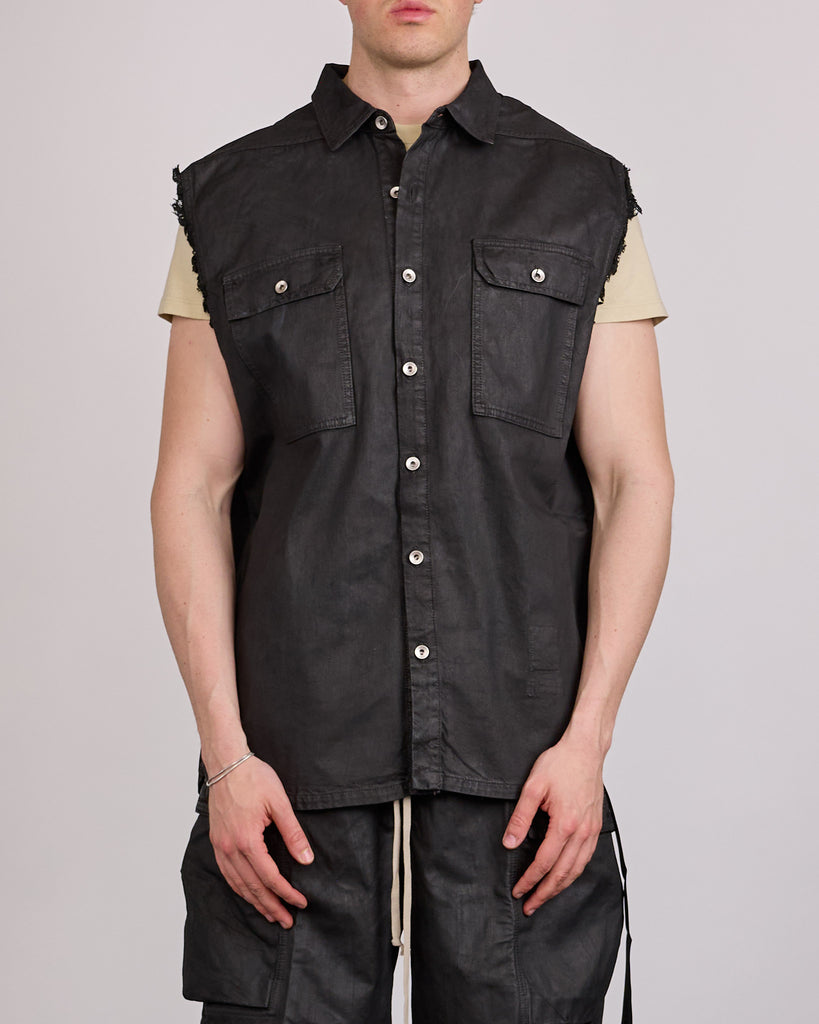 Rick Owens DRKSHDW SL Tommy Jumbo Outershirt Deep Black Denim