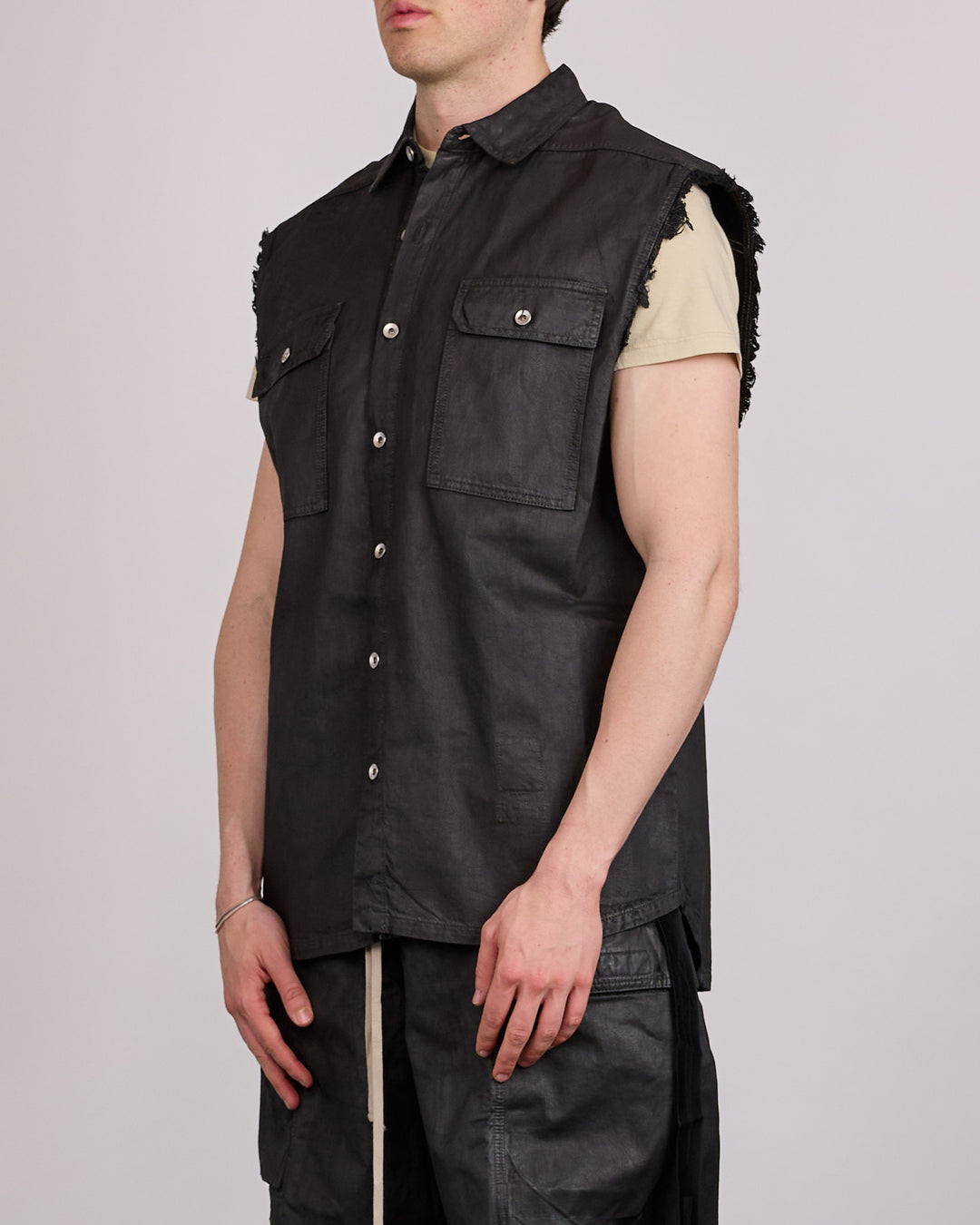 Rick Owens DRKSHDW SL Tommy Jumbo Outershirt Deep Black Denim