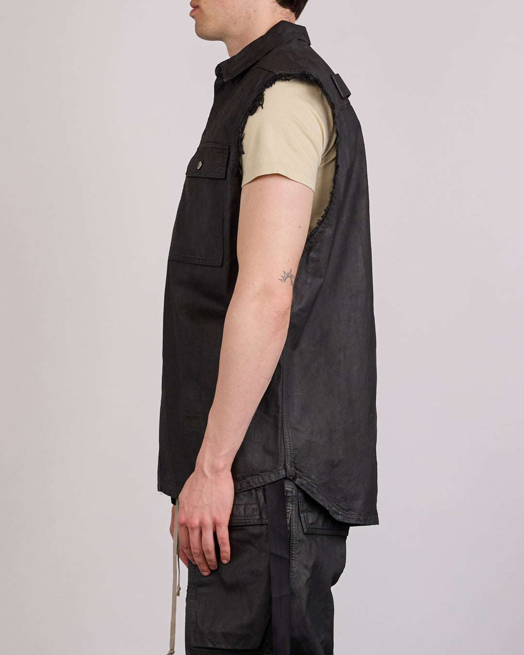 Rick Owens DRKSHDW SL Tommy Jumbo Outershirt Deep Black Denim