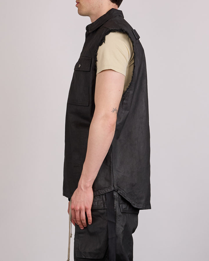 Rick Owens DRKSHDW SL Tommy Jumbo Outershirt Deep Black Denim