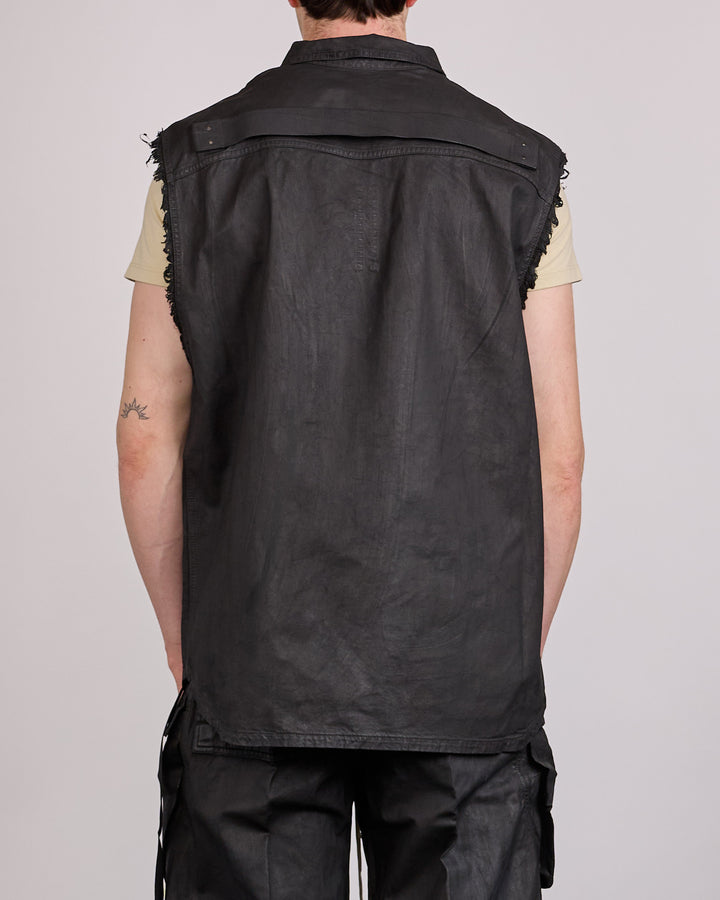 Rick Owens DRKSHDW SL Tommy Jumbo Outershirt Deep Black Denim