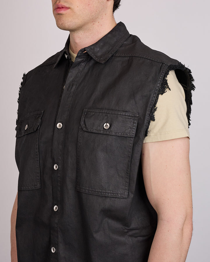 Rick Owens DRKSHDW SL Tommy Jumbo Outershirt Deep Black Denim