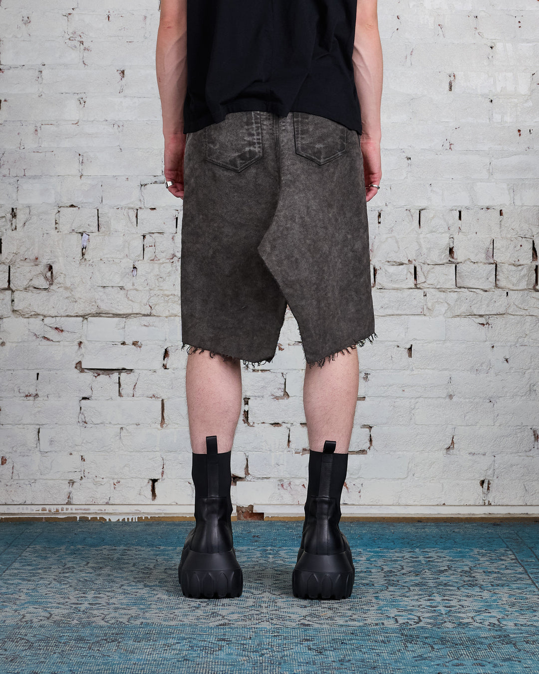 Rick Owens DRKSHDW Slivered Skirt Cotton Moleskin Dust