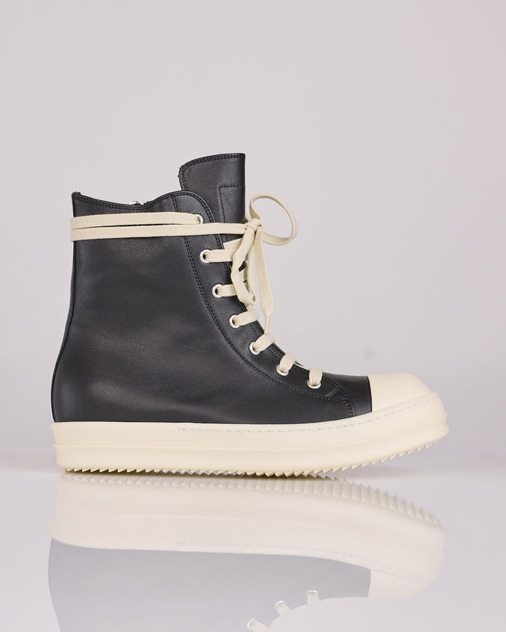 Rick Owens Temple Sneak LCO Leather Black Milk Milk