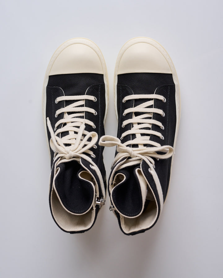 Rick Owens DRKSHDW Sneaks 13oz Overdye Denim Black Milk