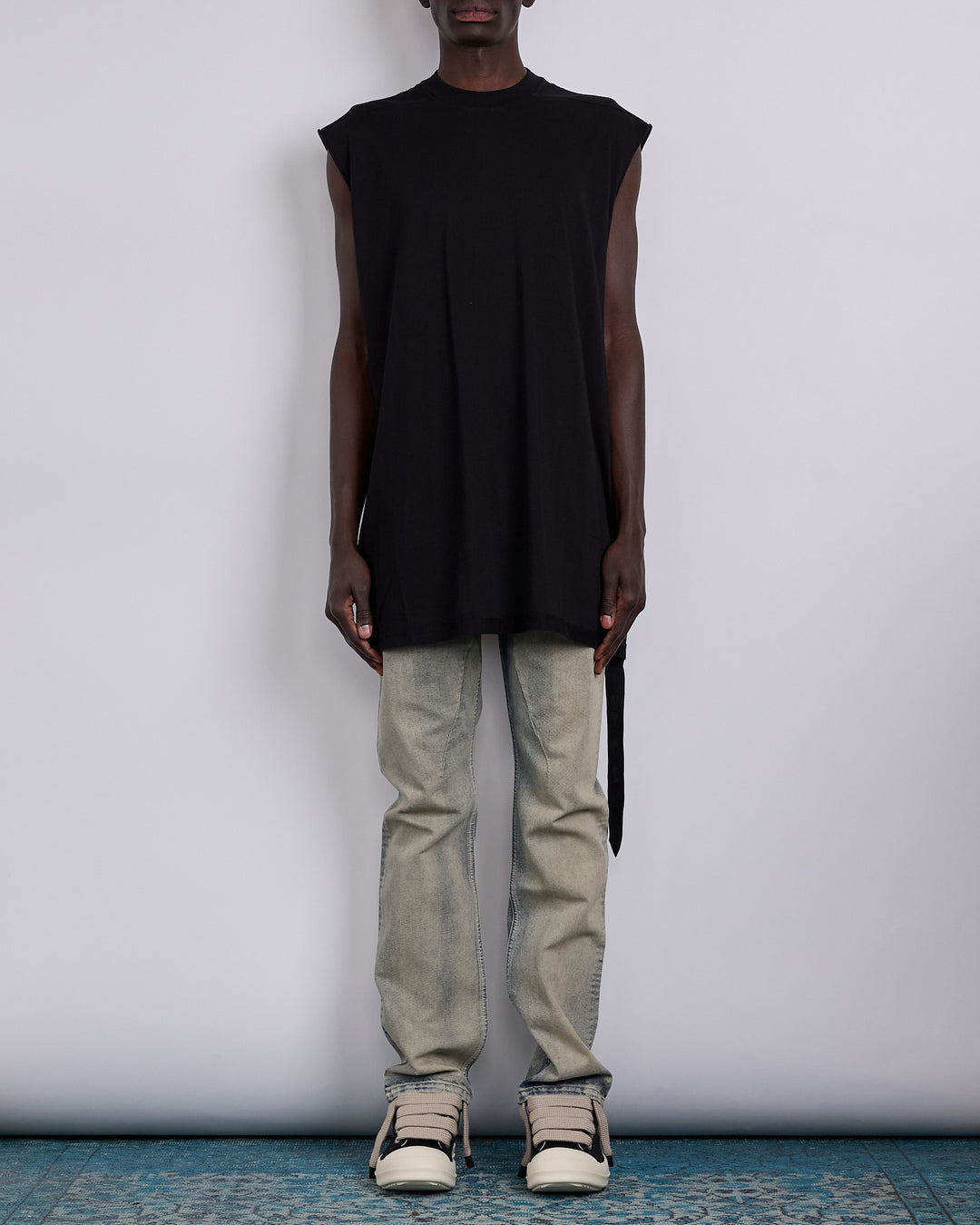 Rick Owens DRKSHDW Tarp RN Jersey T-Shirt Black