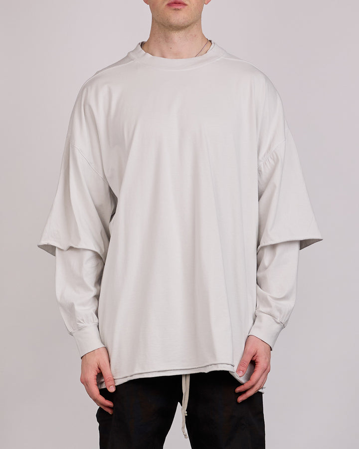 Rick Owens DRKSHDW Tommy Hustler Crew RN Jersey Milk Wash