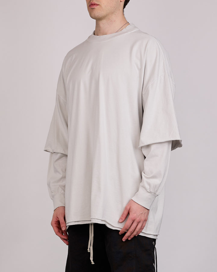 Rick Owens DRKSHDW Tommy Hustler Crew RN Jersey Milk Wash