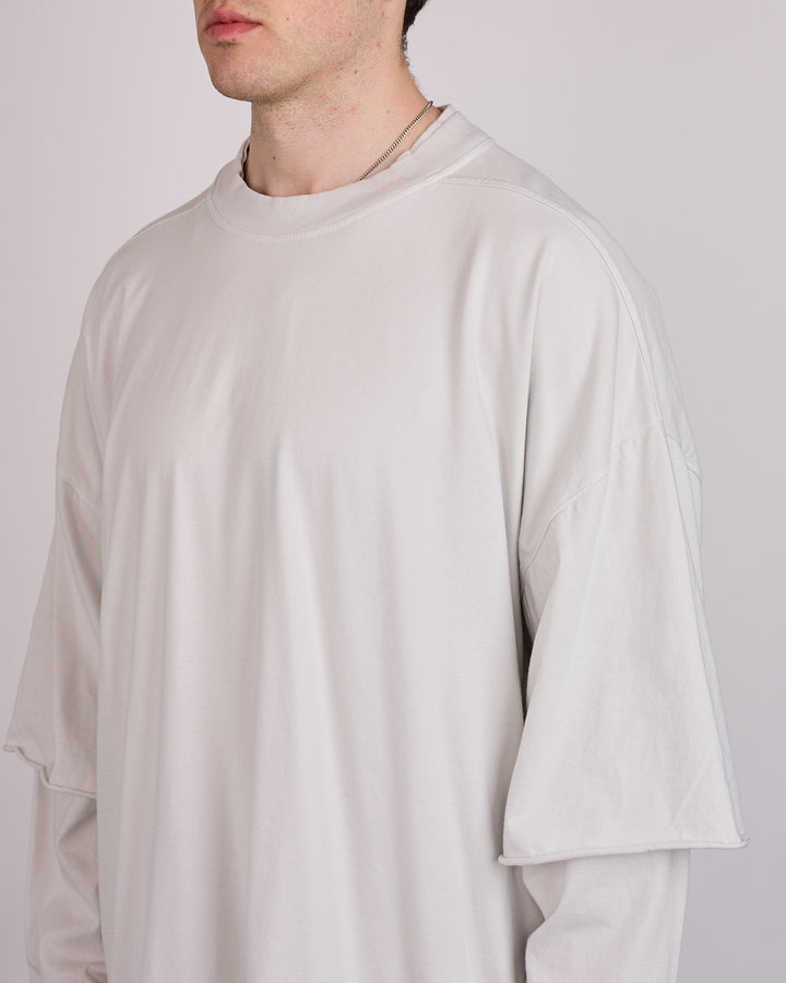 Rick Owens DRKSHDW Tommy Hustler Crew RN Jersey Milk Wash