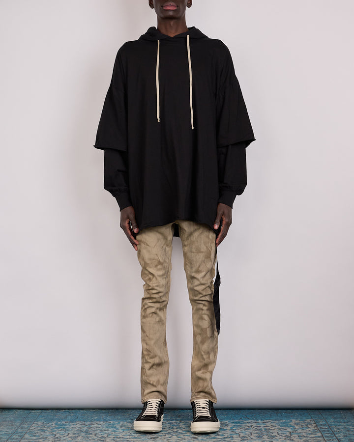 Rick Owens DRKSHDW Tommy Hustler Hoodie RN Jersey Black