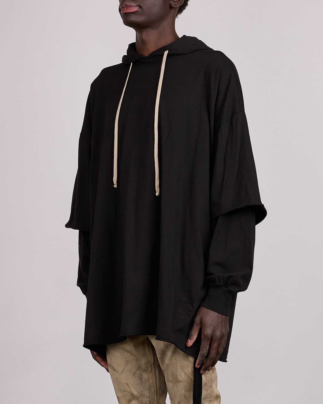 Rick Owens DRKSHDW Tommy Hustler Hoodie RN Jersey Black