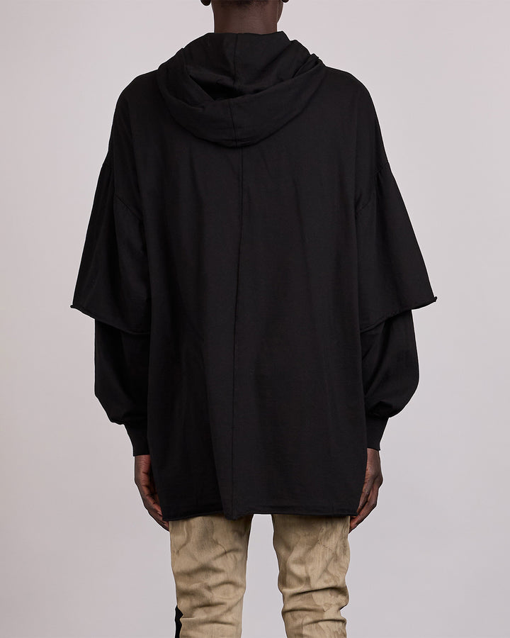 Rick Owens DRKSHDW Tommy Hustler Hoodie RN Jersey Black