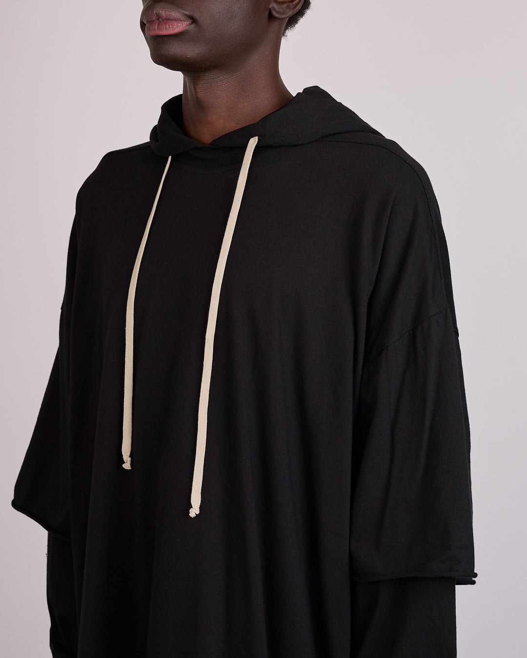 Rick Owens DRKSHDW Tommy Hustler Hoodie RN Jersey Black