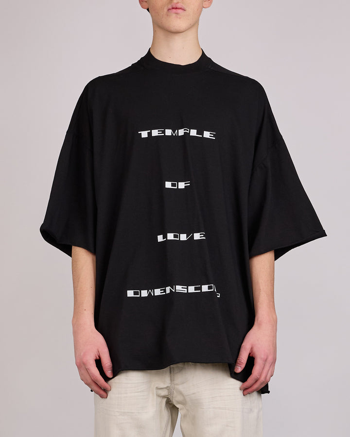 Rick Owens DRKSHDW Tommy T-Shirt Temple Graphic Black Milk