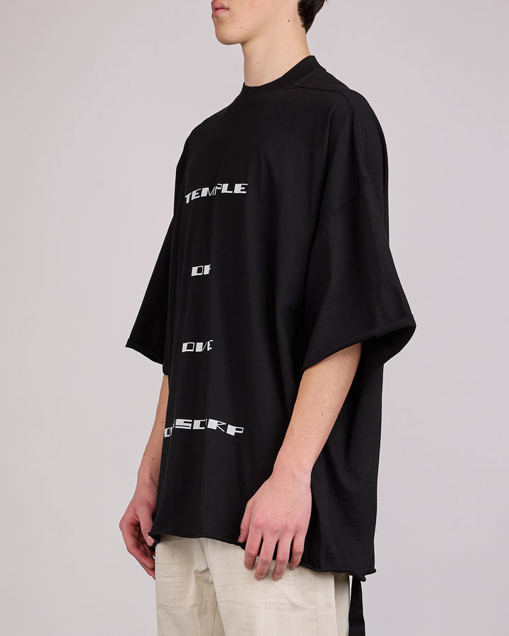 Rick Owens DRKSHDW Tommy T-Shirt Temple Graphic Black Milk