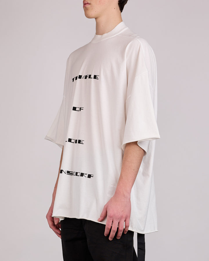 Rick Owens DRKSHDW Tommy T-Shirt Temple Graphic Milk Black