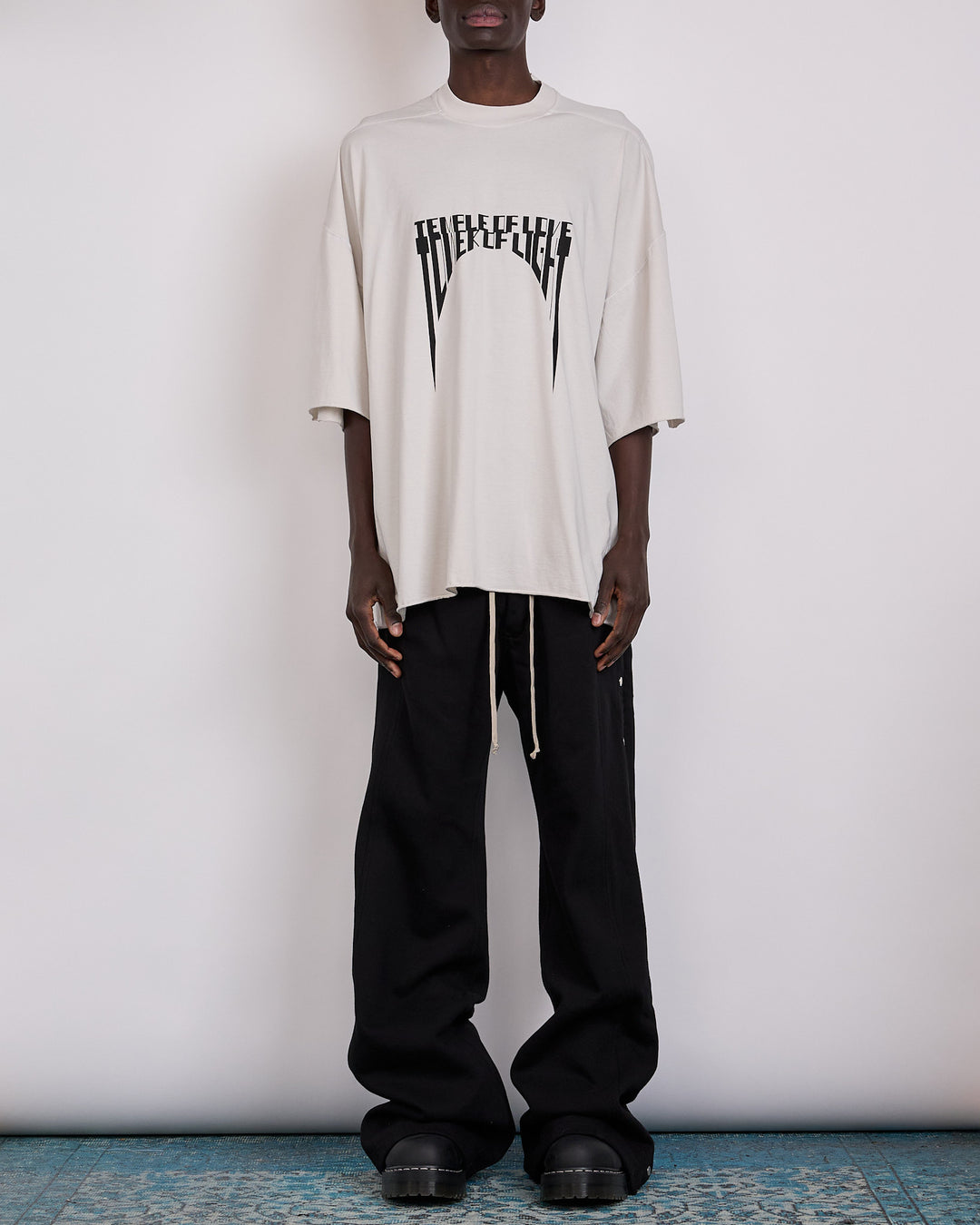 Rick Owens DRKSHDW Tommy T-Shirt Tower of Light Milk Wash Black