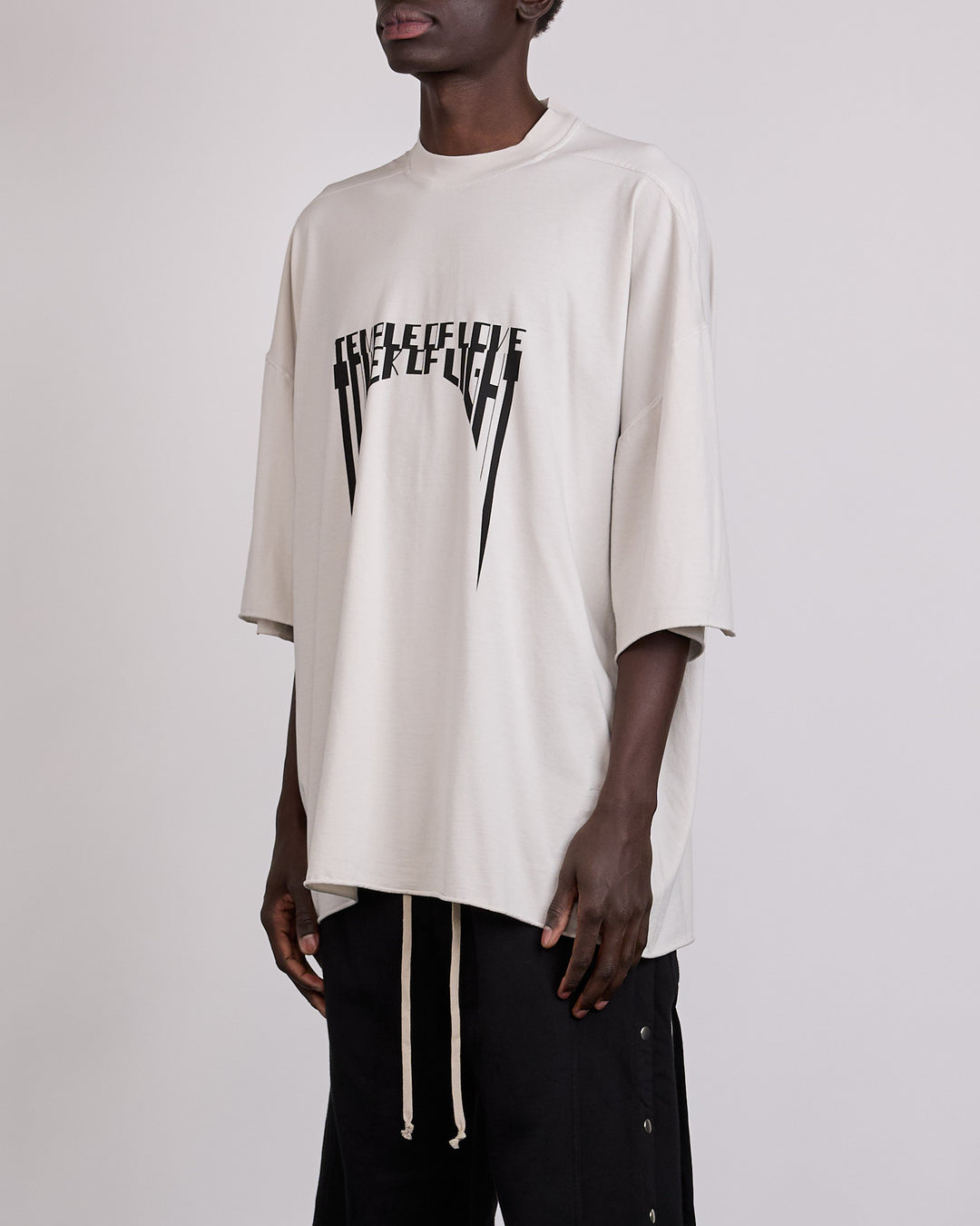 Rick Owens DRKSHDW Tommy T-Shirt Tower of Light Milk Wash Black