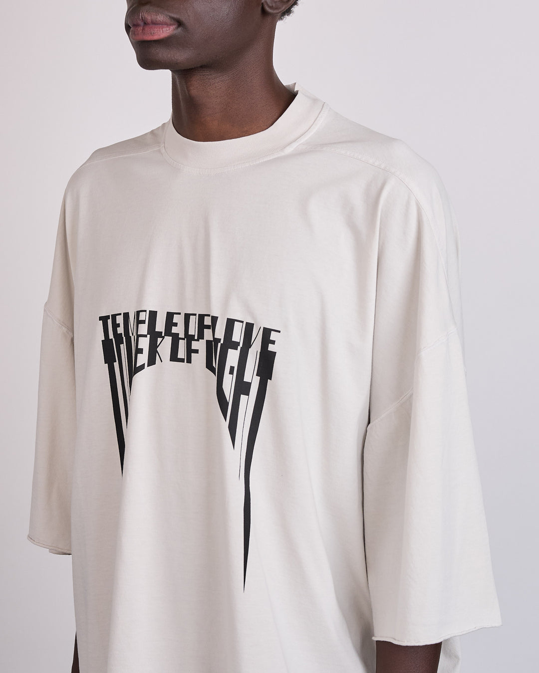 Rick Owens DRKSHDW Tommy T-Shirt Tower of Light Milk Wash Black