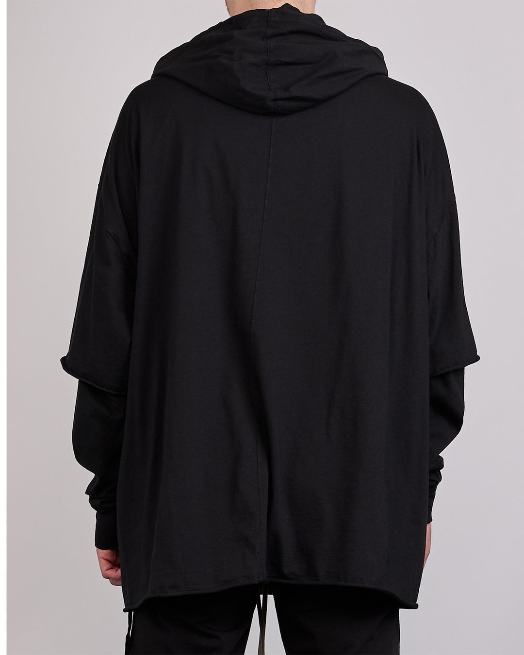 Rick Owens DRKSHDW Tower Tommy  Hustler Hoodie RN Jersey Black