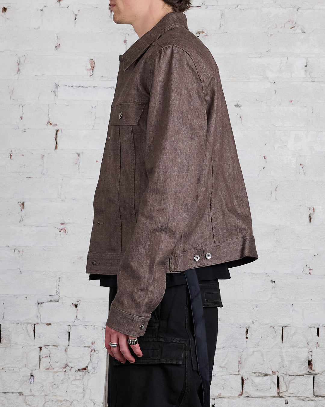 Rick Owens DRKSHDW Trucker Jacket 13oz Denim Dark Dust