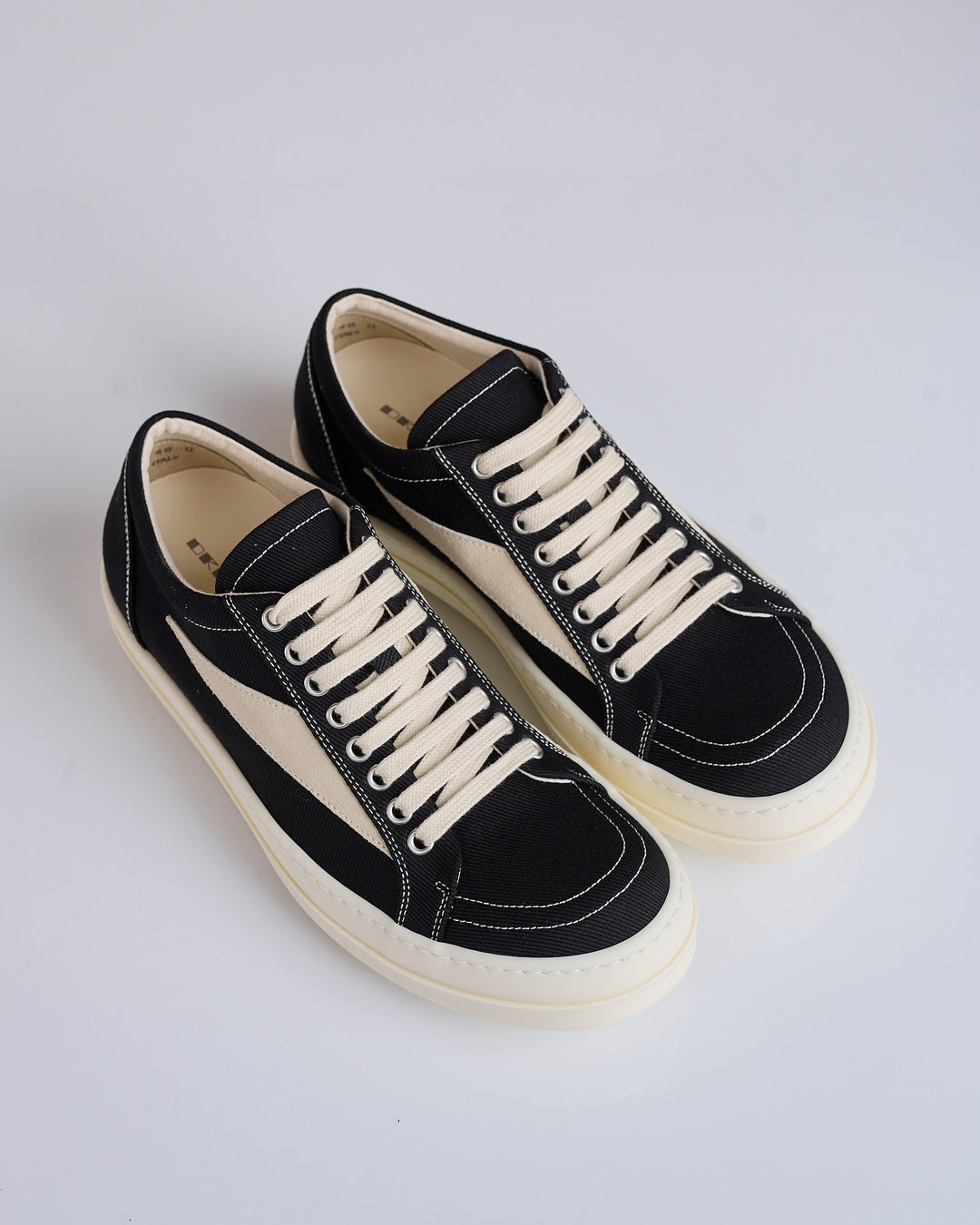 Rick Owens DRKSHDW Vintage Sneaker 13oz Overdye Denim Black Milk