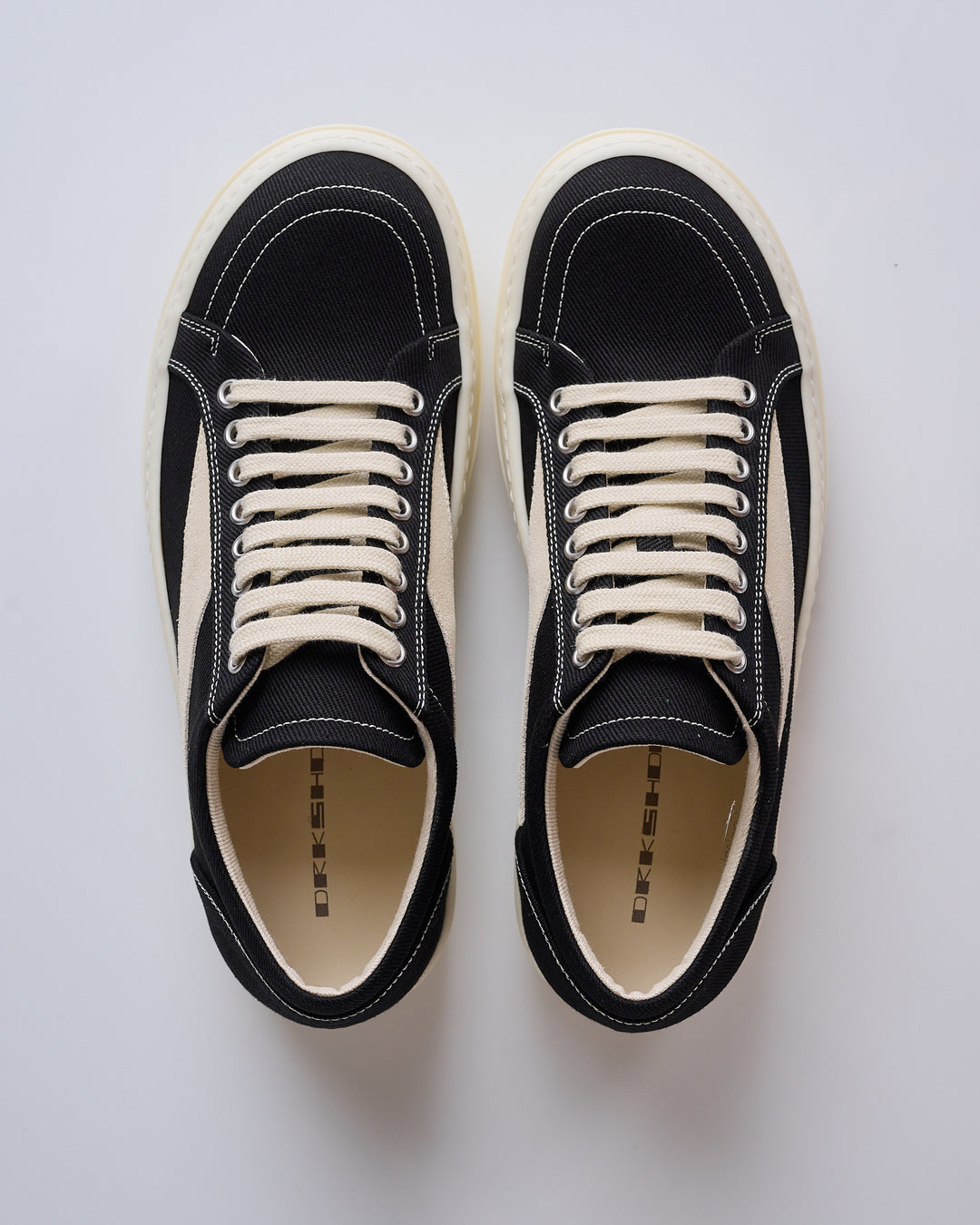 Rick Owens DRKSHDW Vintage Sneaker 13oz Overdye Denim Black Milk