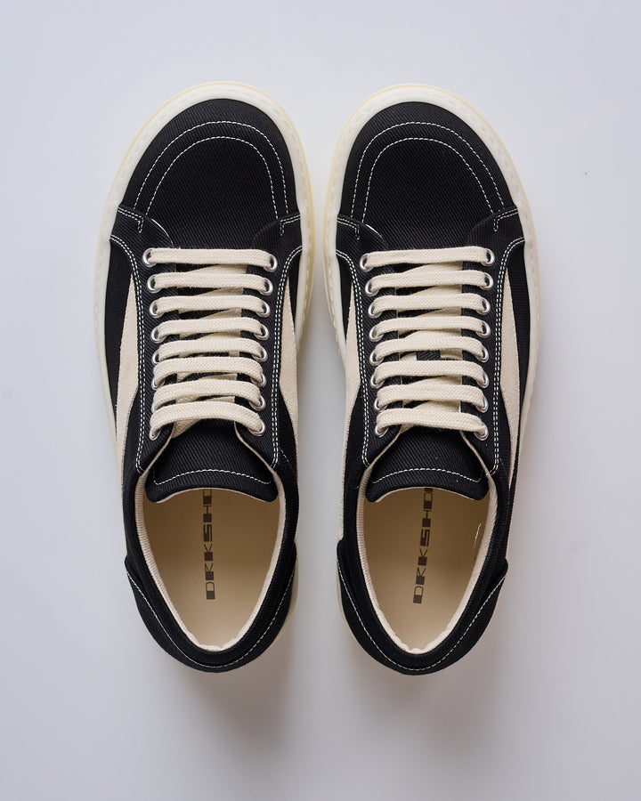 Rick Owens DRKSHDW Vintage Sneaker 13oz Overdye Denim Black Milk