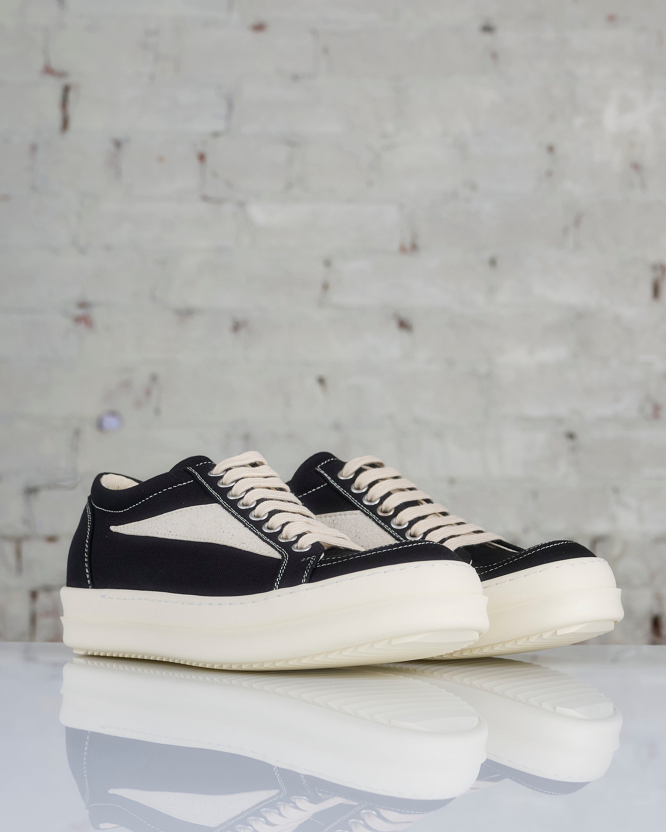 Rick Owens DRKSHDW Vintage Sneaks 13oz Denim Black / Milk