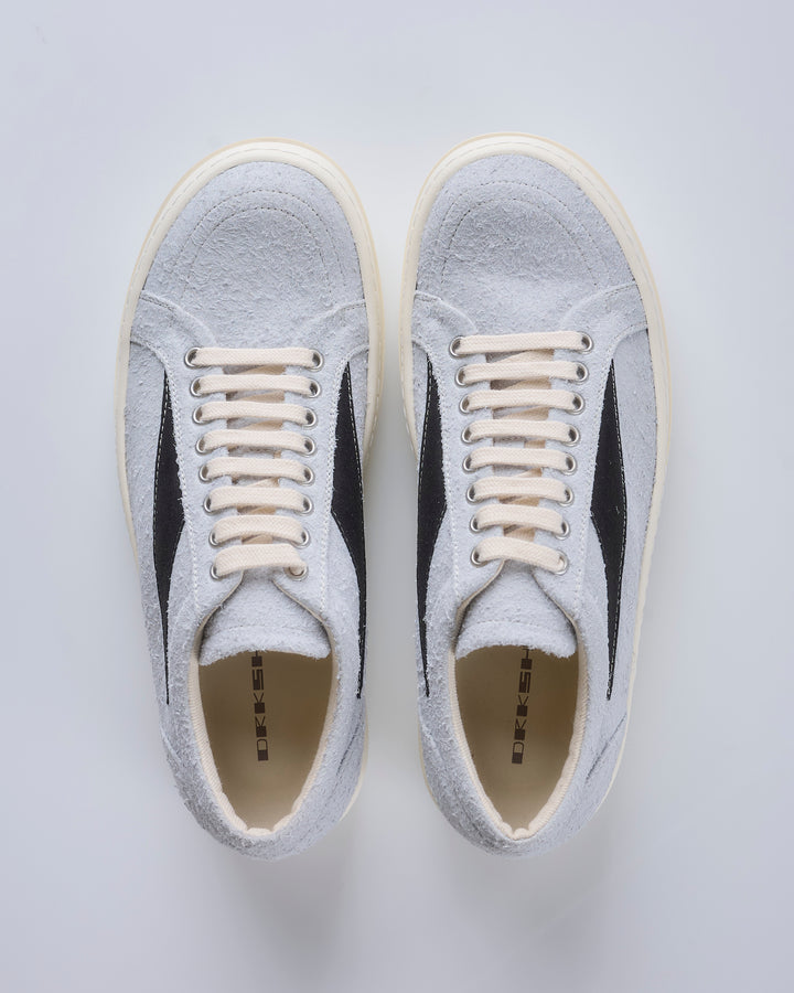 Rick Owens DRKSHDW Vintage Sneaks Shaggy Cotton Suede Oyster