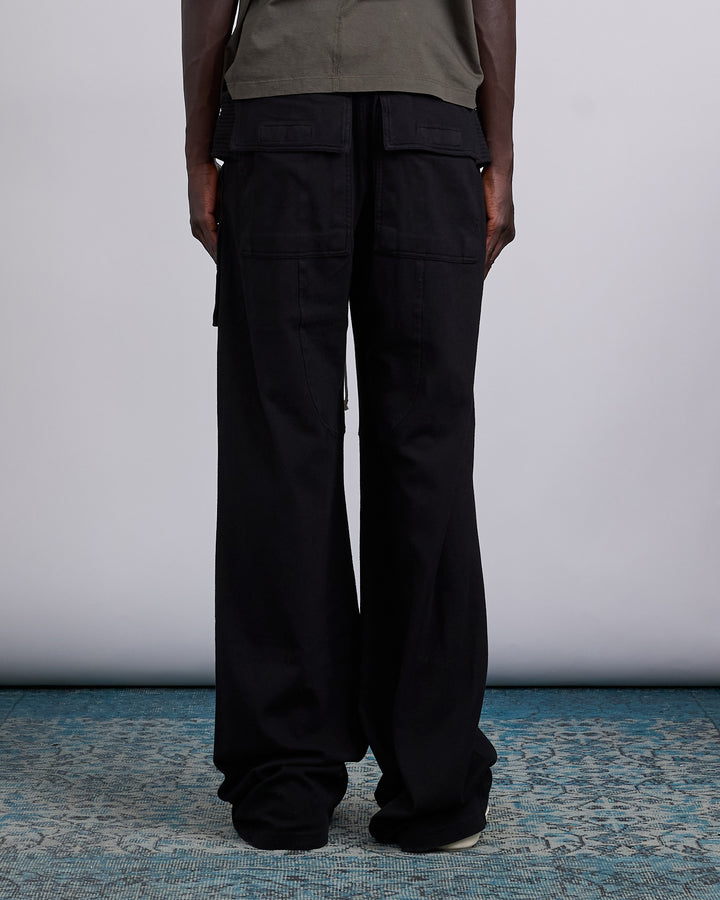 Rick Owens DRKSHDW Wide Creatch Cargo Pant Double Jersey Black