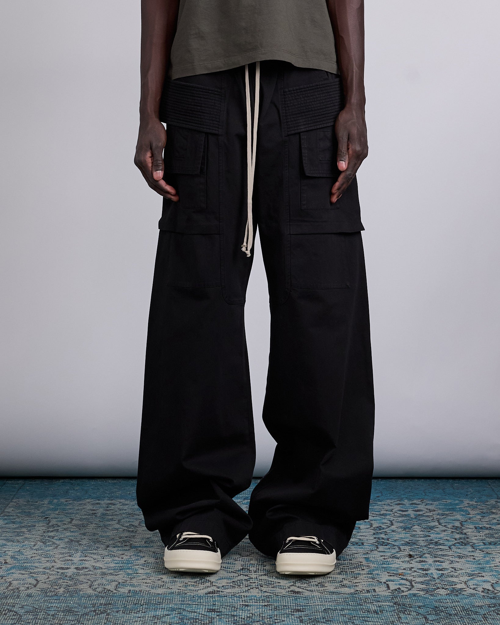 パンツ rick owens drkshdw 23SS creatch wide Rick Owens DRKSHDW Wide Creatch Cargo Pant Twill Black – LESS 17