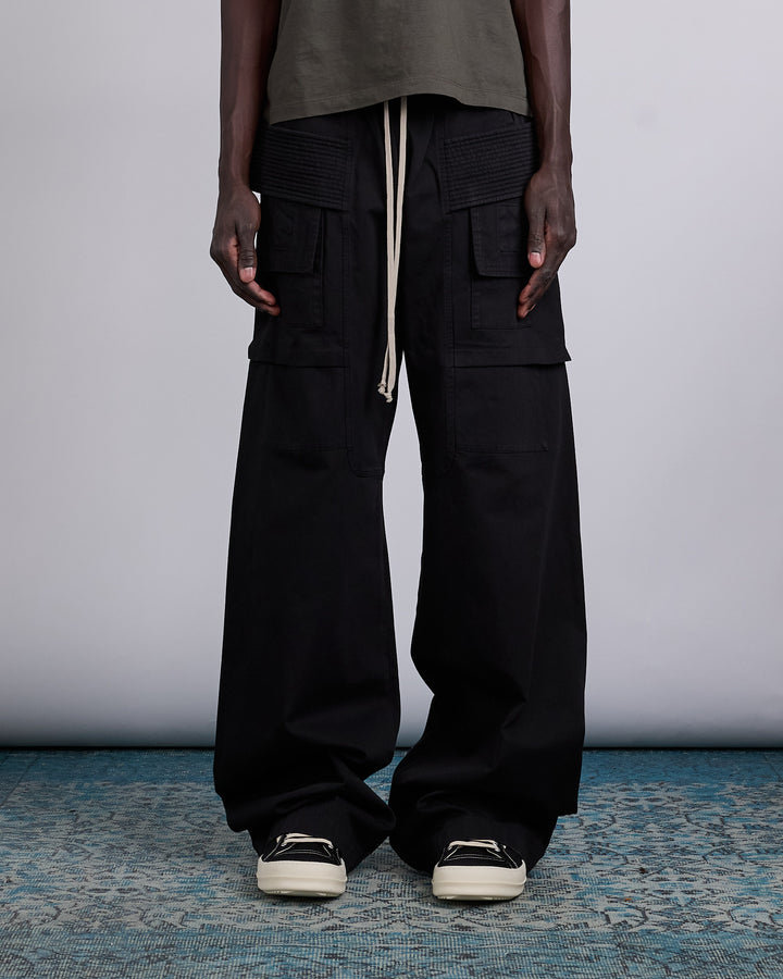 Rick Owens DRKSHDW Wide Creatch Cargo Pant Twill Black