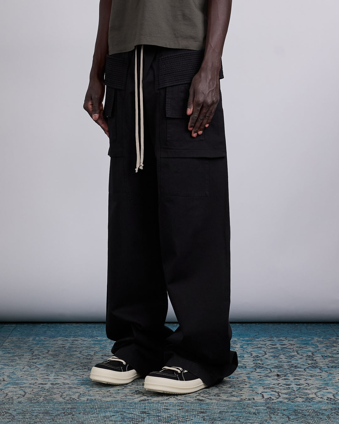 Rick Owens DRKSHDW Wide Creatch Cargo Pant Twill Black