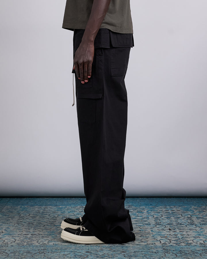 Rick Owens DRKSHDW Wide Creatch Cargo Pant Twill Black