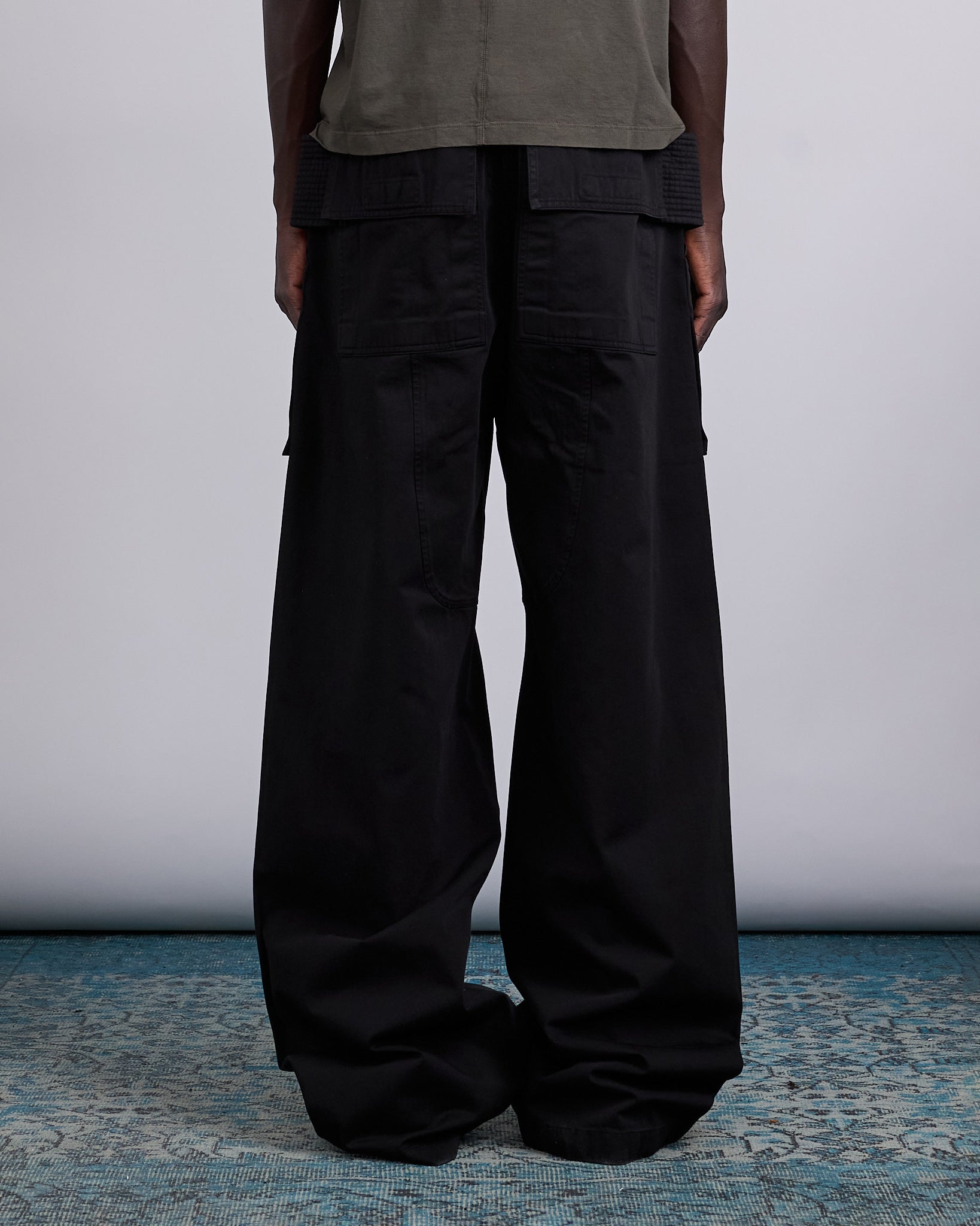 Rick Owens DRKSHDW Wide Creatch Cargo Pant Twill Black – LESS 17