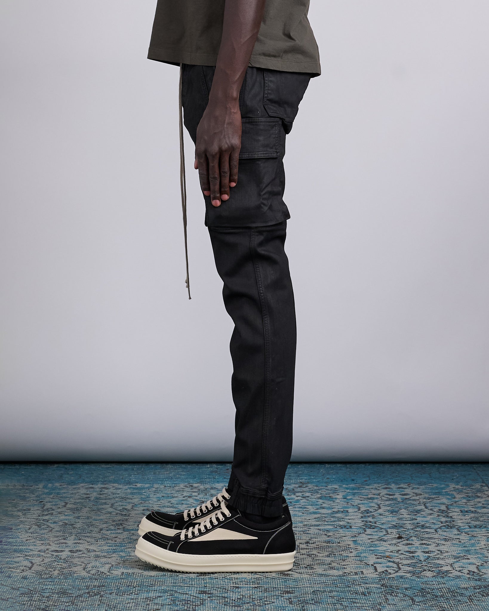 Rick Owens DRKSHDW Mastodon Strech Wax Denim Pant Black – LESS 17