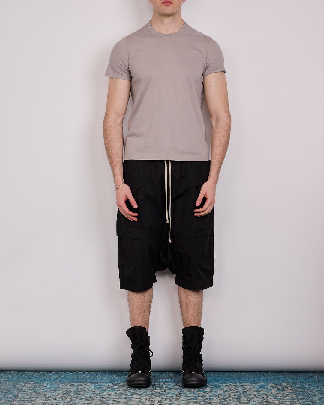 Rick Owens DRKSHDW Wide Creatch Cargo Pod Short Ripstop Black