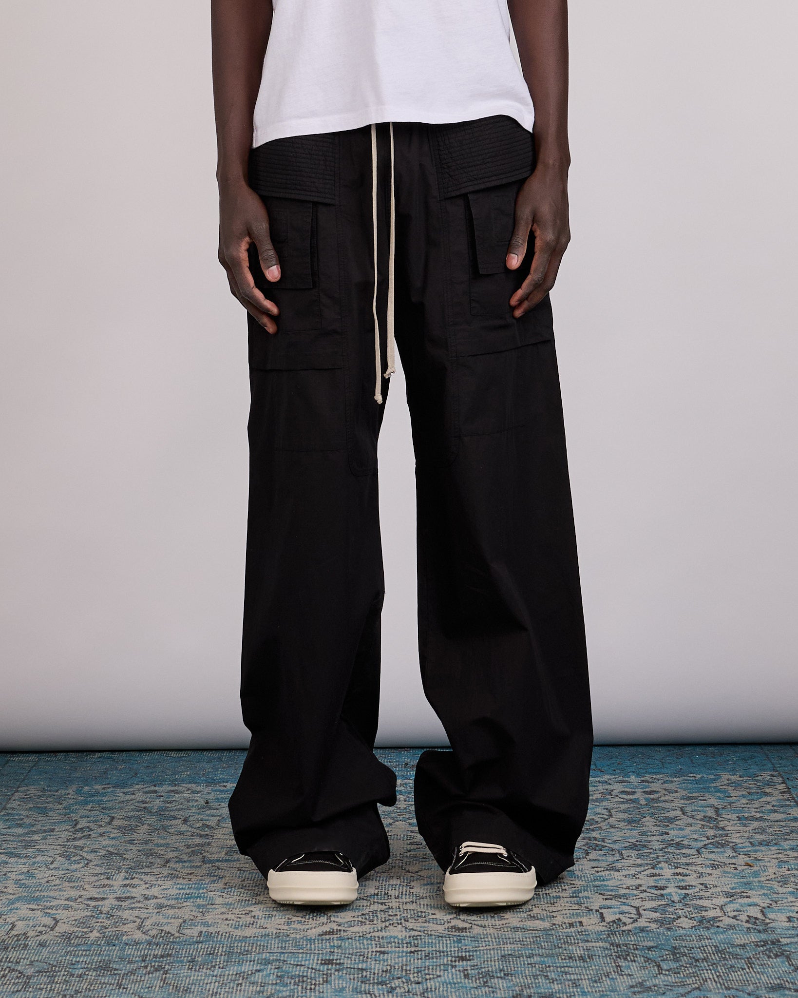 Rick Owens DRKSHDW Wide Creatch Pant Cotton Ripstop Black – LESS 17