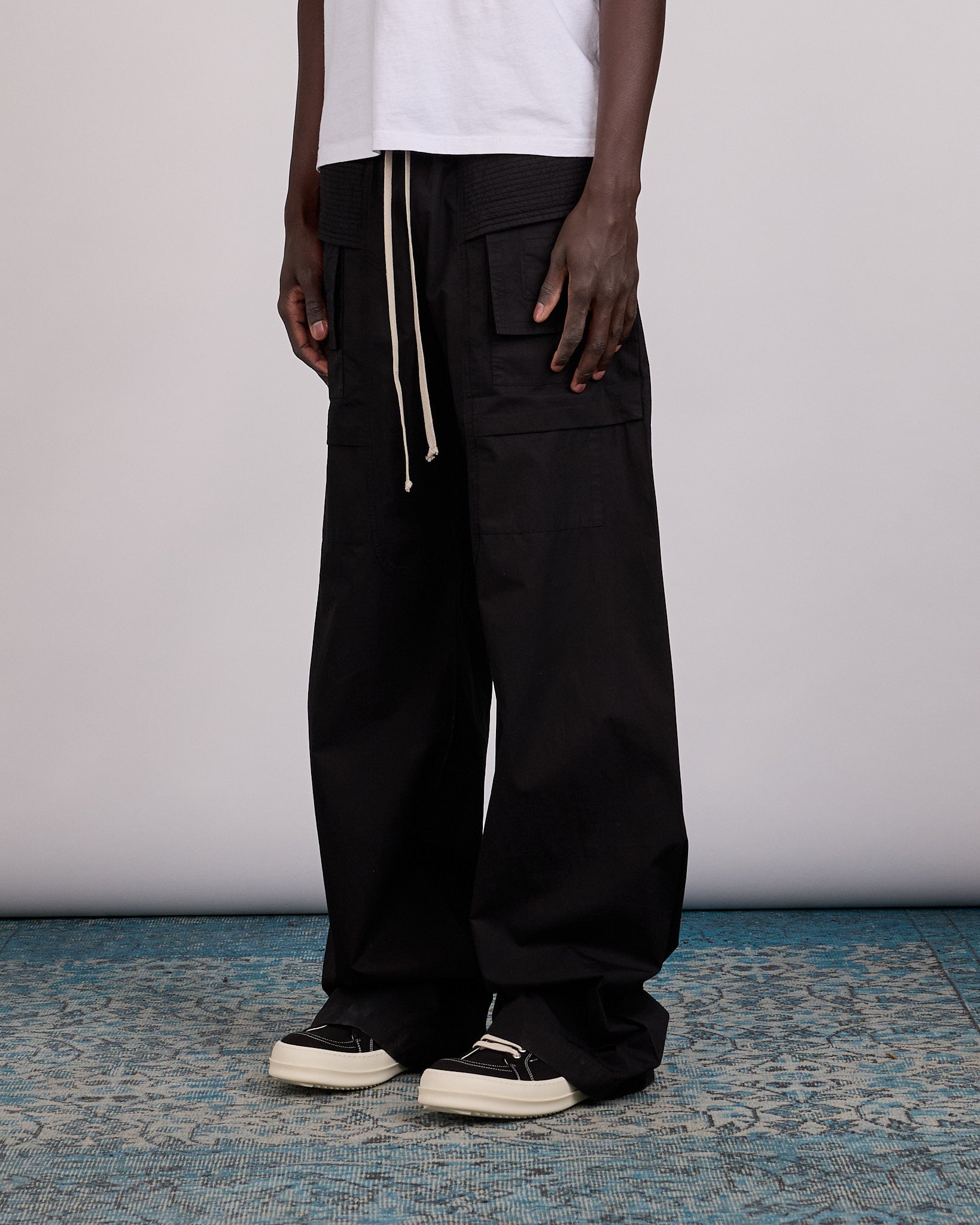 Rick Owens DRKSHDW Wide Creatch Pant Cotton Ripstop Black – LESS 17