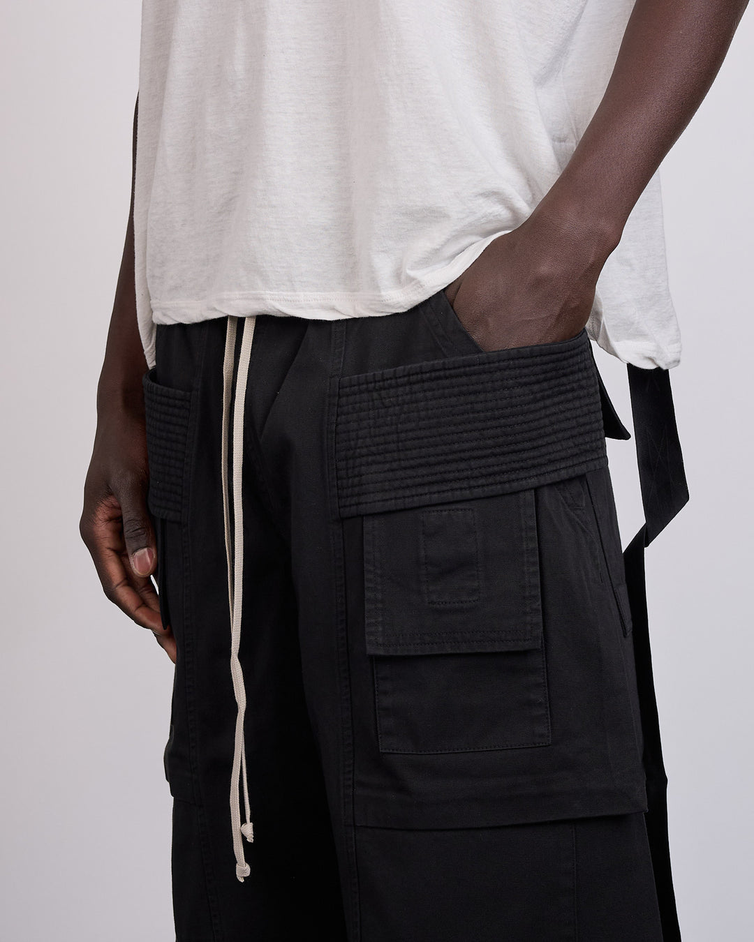 Rick Owens DRKSHDW Wide Creatch Pant Cotton Twill Black