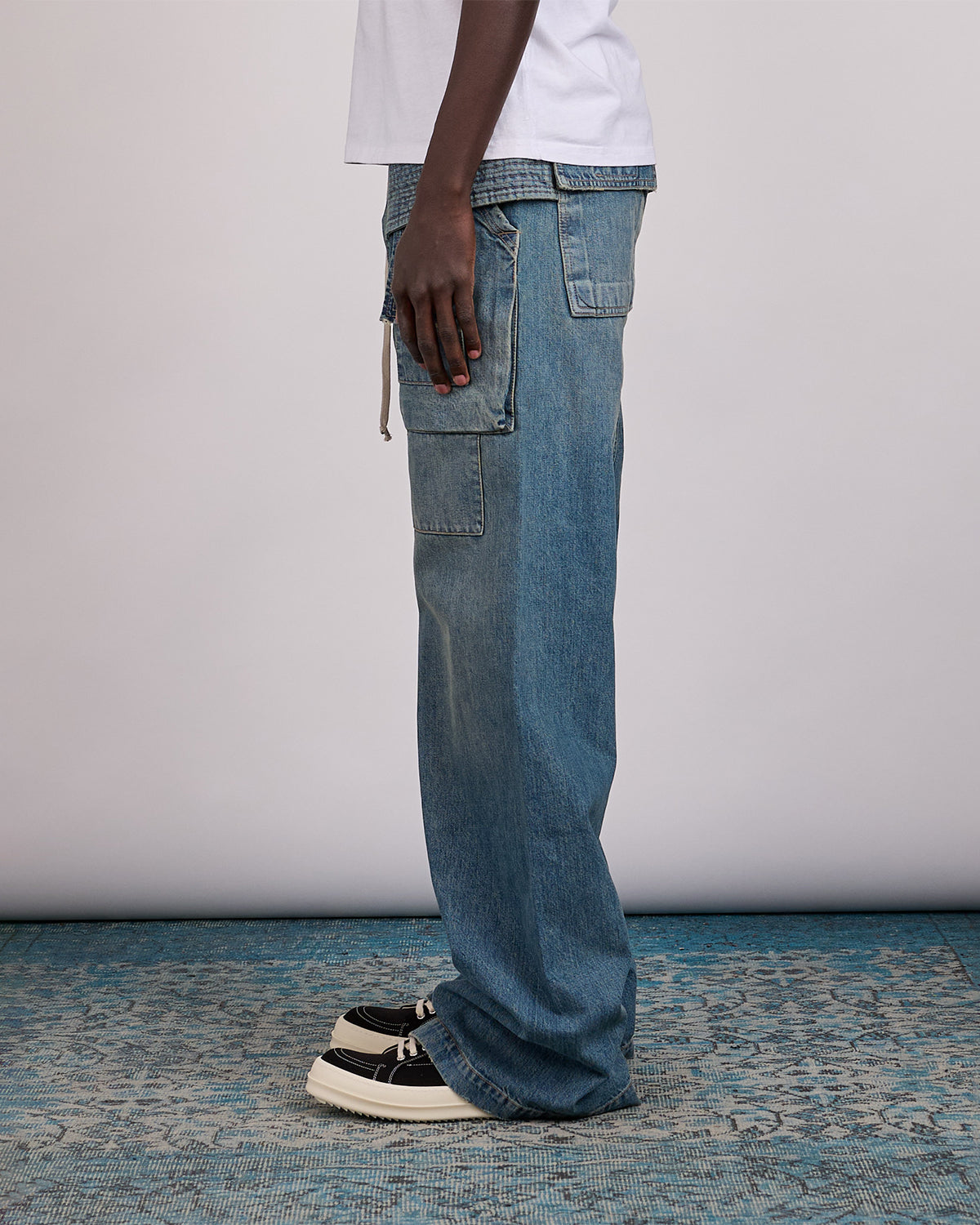 Rick Owens DRKSHDW Wide Creatch Pant Denim Washed Indigo – LESS 17
