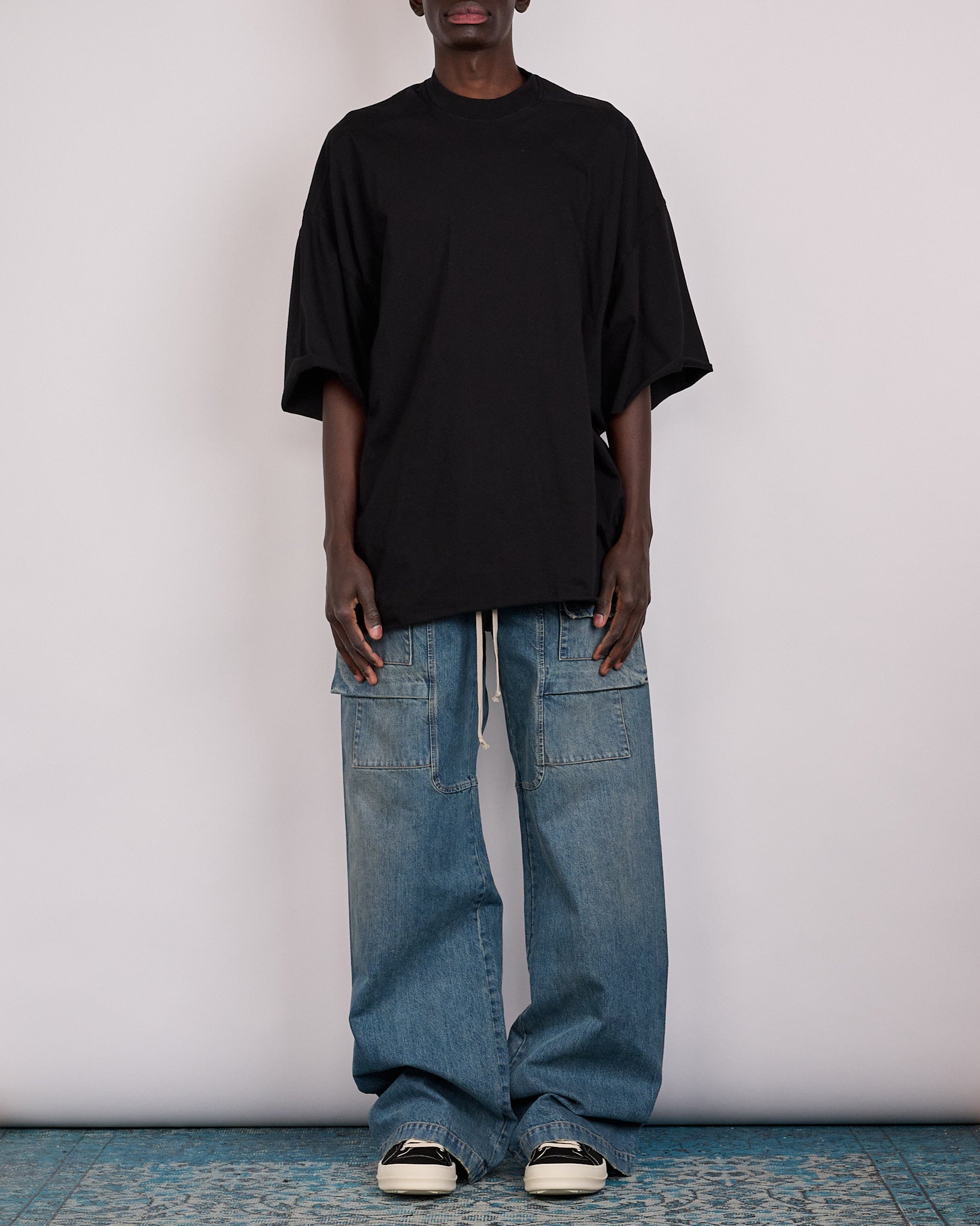 希少サンプル23AW RICKOWENSDRKSHDW CREATCHPANTS Rick Owens DRKSHDW Wide Creatch Pant Denim Washed Indigo – LESS 17