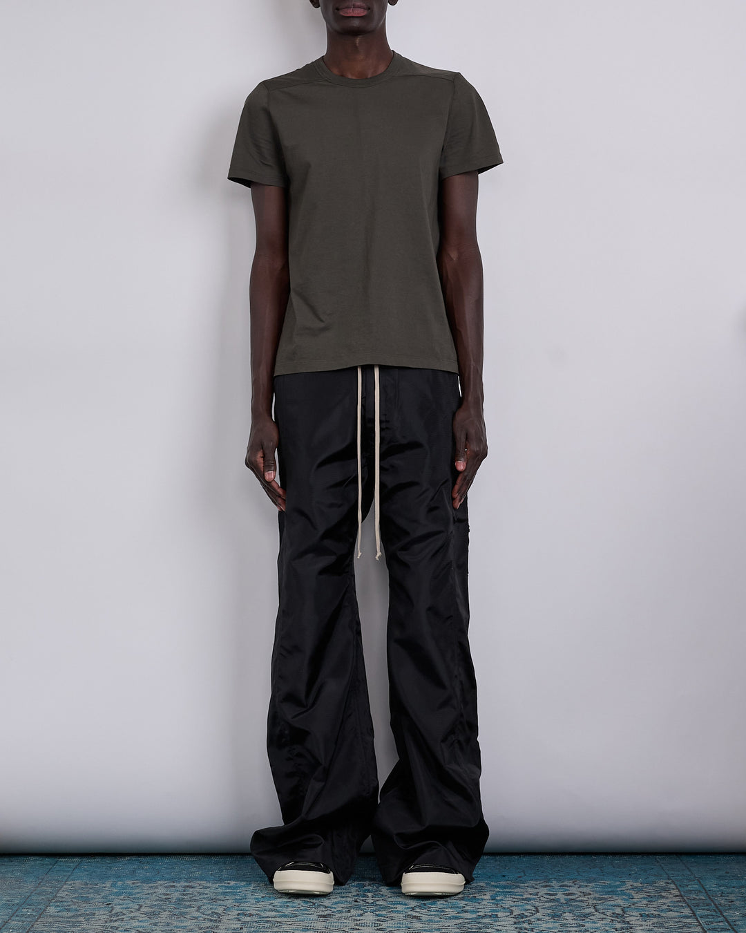 Rick Owens DRKSHDW Wide Pusher Nylon Canvas Pant Black