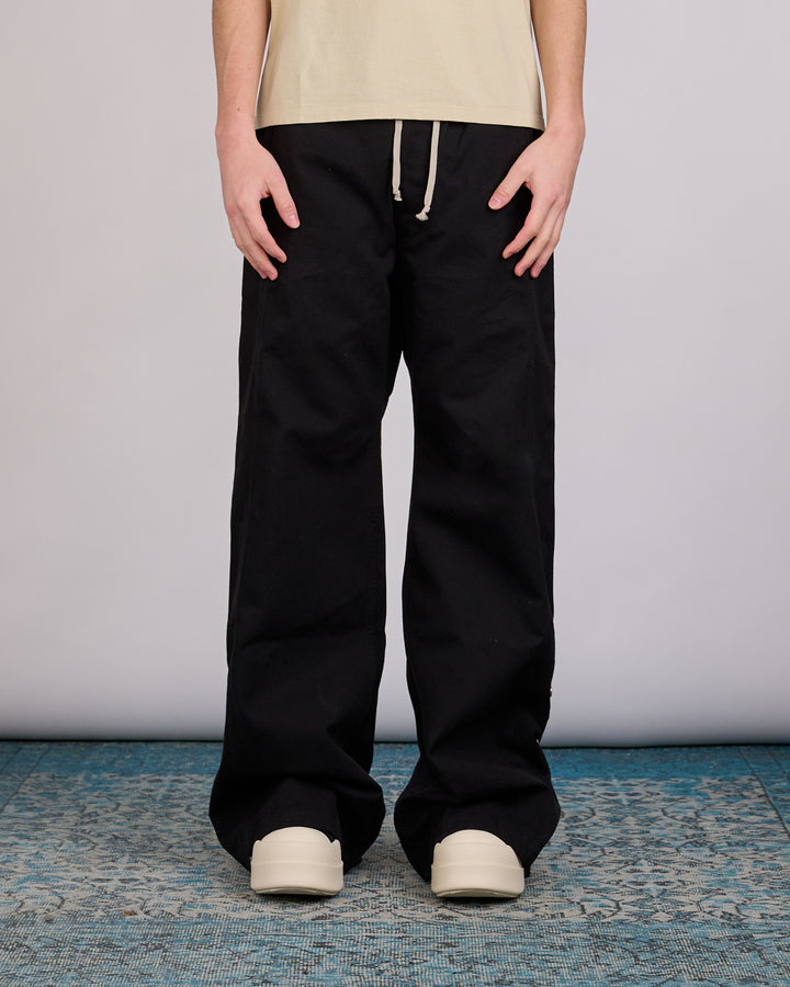 Rick Owens DRKSHDW Wide Pusher Pant Cotton Canvas Black