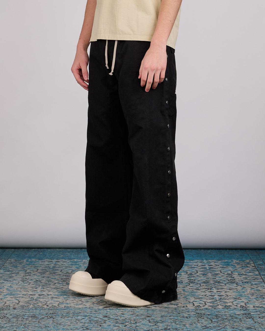 Rick Owens DRKSHDW Wide Pusher Pant Cotton Canvas Black