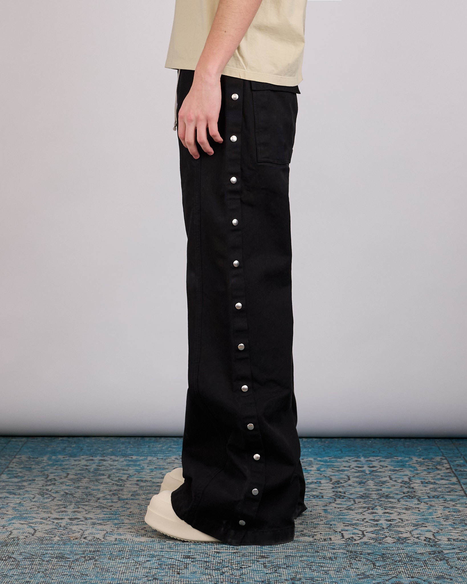 Rick Owens DRKSHDW Wide Pusher Pant Cotton Canvas Black – LESS 17