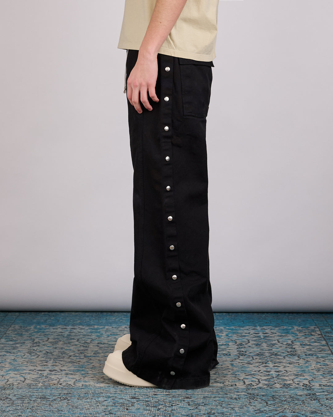 Rick Owens DRKSHDW Wide Pusher Pant Cotton Canvas Black