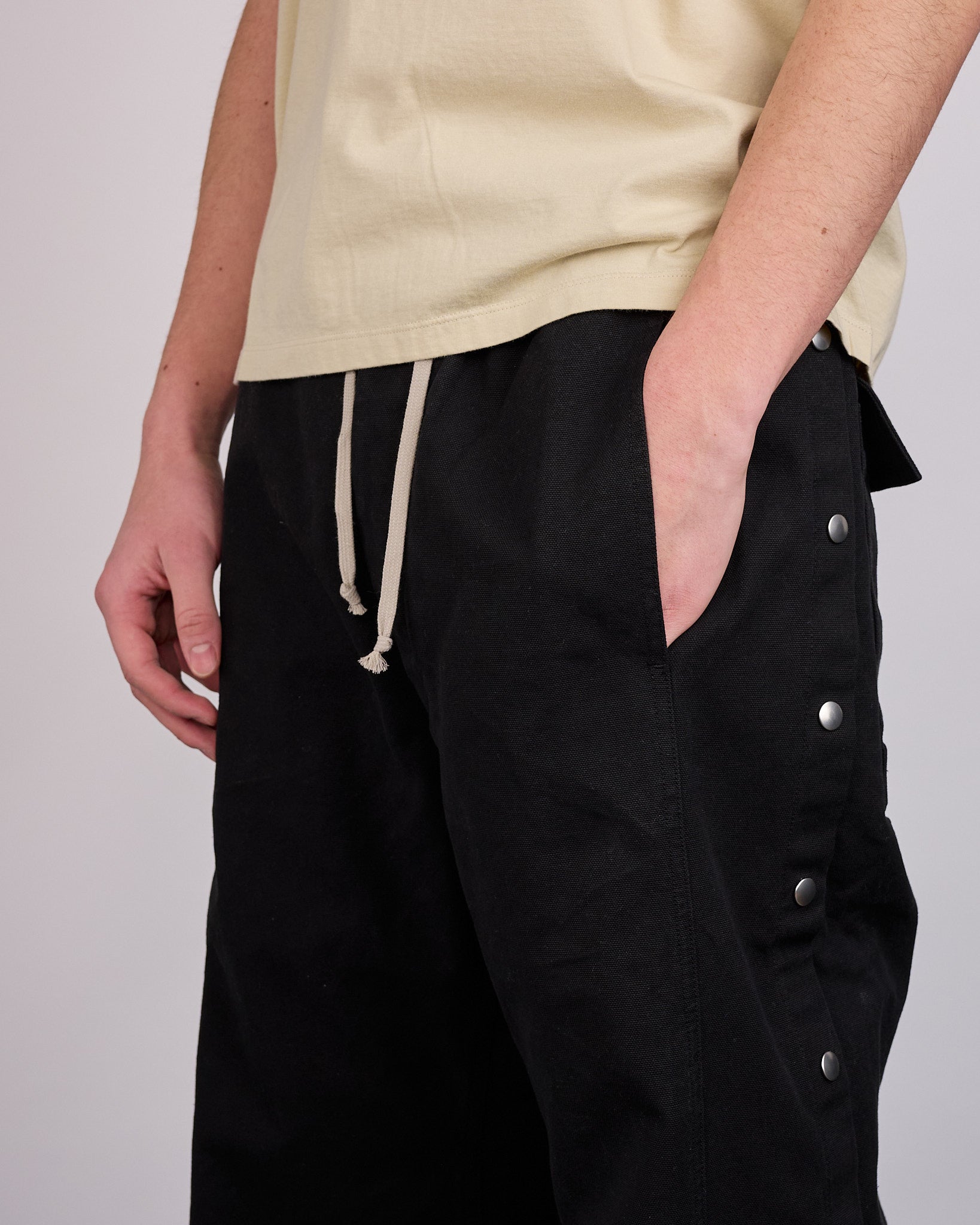 Rick Owens DRKSHDW Wide Pusher Pant Cotton Canvas Black – LESS 17