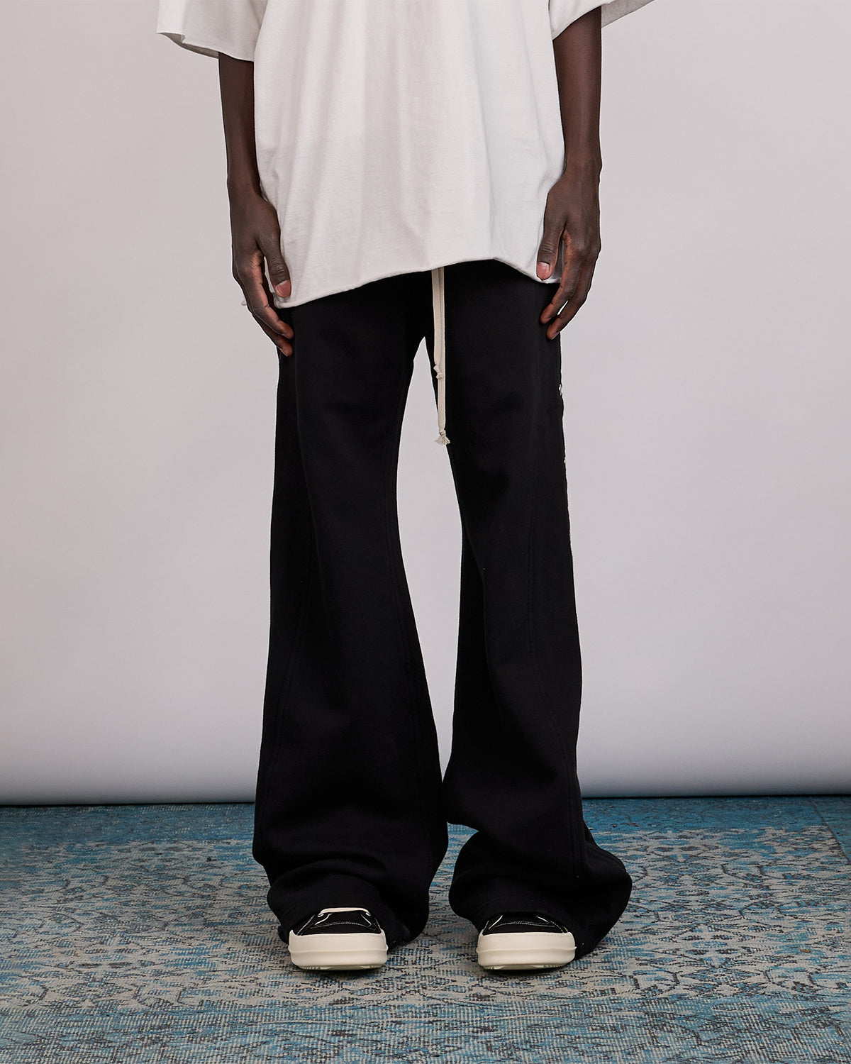 Rick Owens DRKSHDW Wide Pusher Pant Felpa Black – LESS 17